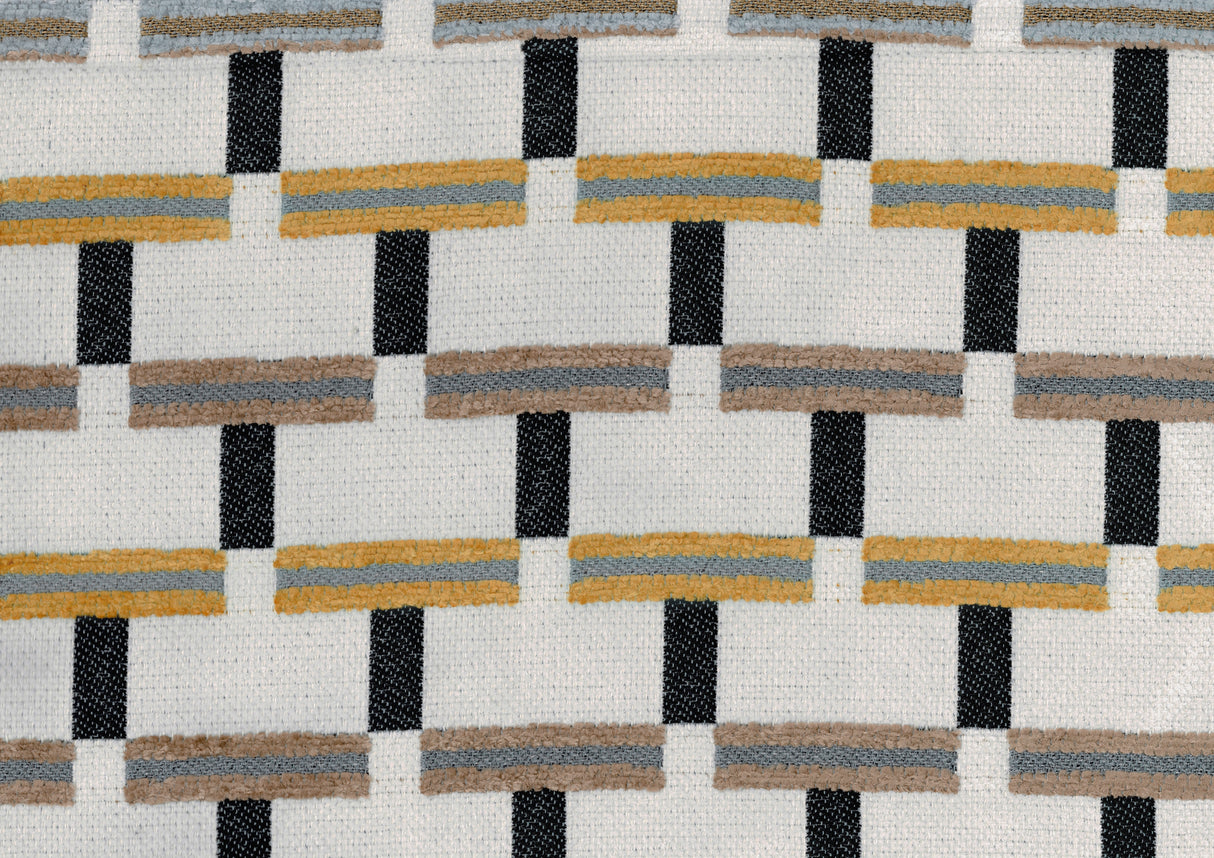 Easley Multi-Color Cylindrical Linear-Pattern Jacquard Pouf from Homelegance - Luna Furniture