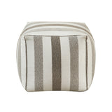Easley Neutral Multi-Color Jacquard Pouf from Homelegance - Luna Furniture