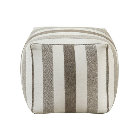 Easley Neutral Multi-Color Jacquard Pouf from Homelegance - Luna Furniture