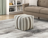 Easley Neutral Multi-Color Jacquard Pouf from Homelegance - Luna Furniture