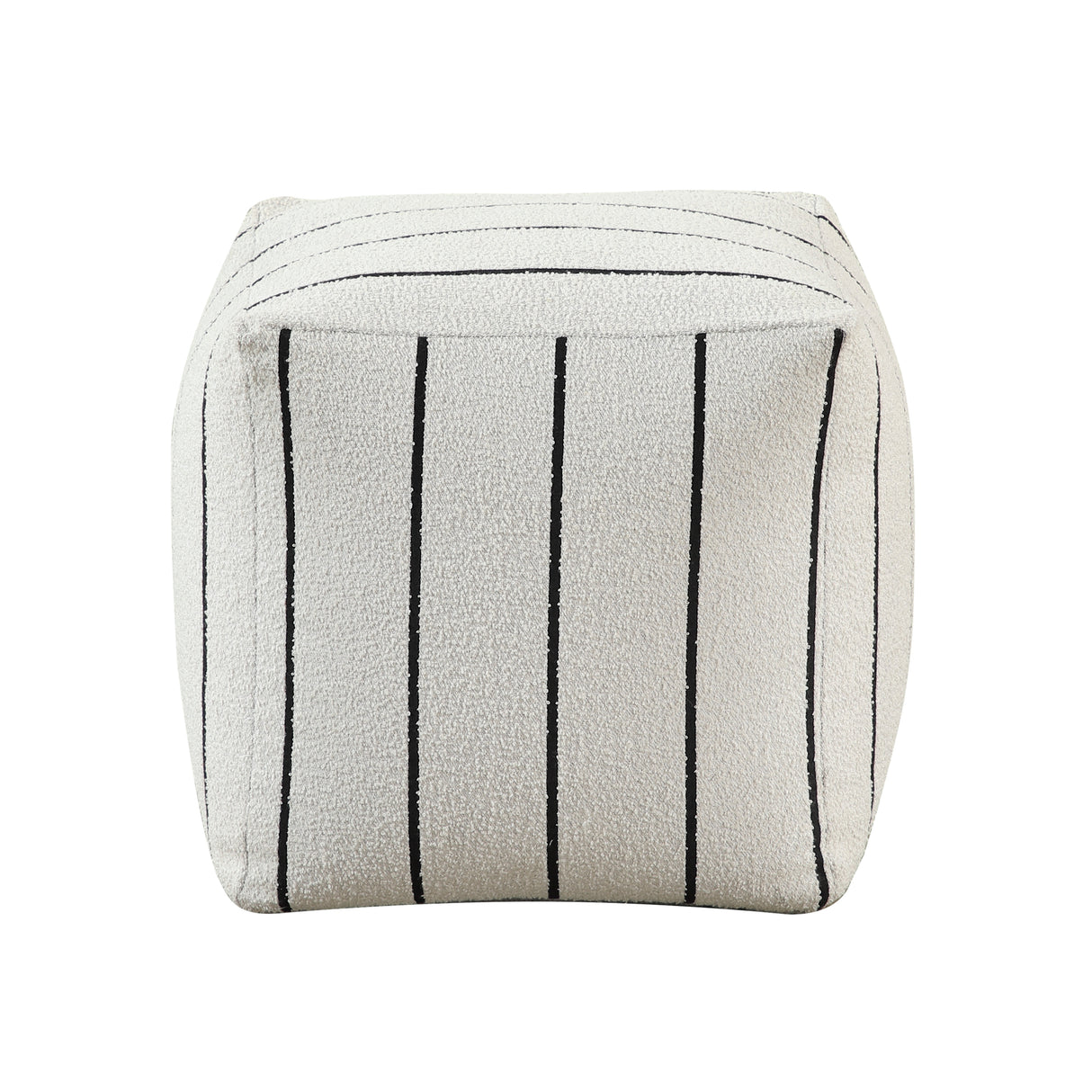 Easley Black/White Stripe Jacquard Pouf from Homelegance - Luna Furniture