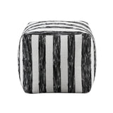 Easley Black/White Jacquard Pouf from Homelegance - Luna Furniture