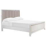 Cassie Illuminating King Bed, Shimmering Pearl Finish from Steve Silver - Luna Furniture