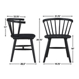 Willow Solid Wood Dining Chair, Black from Steve Silver - Luna Furniture