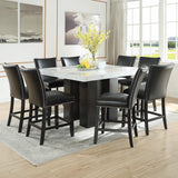 Camila Black/White Square Counter Height Table from Steve Silver - Luna Furniture