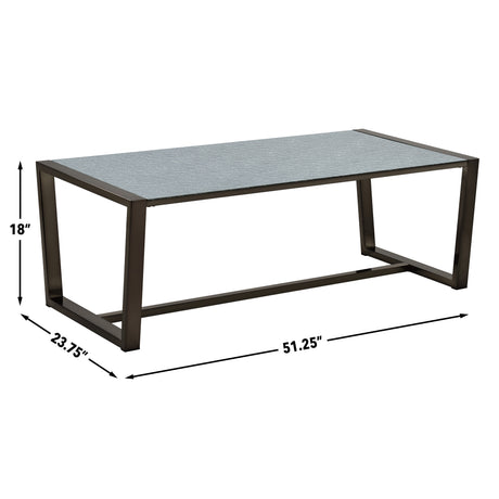 Mazie Coffee Table with Patterned Mirror Top from Steve Silver - Luna Furniture