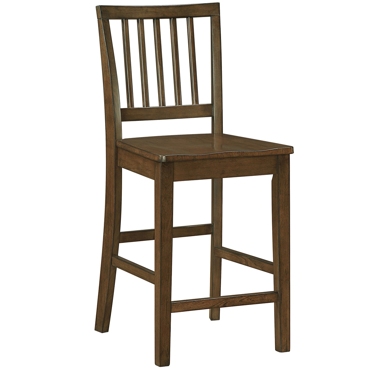 Joplin Walnut Solid Wood 24" Farmhouse Counter Height Stool, Set of 2 from Steve Silver - Luna Furniture