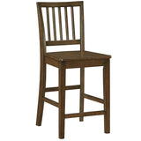 Joplin Walnut Solid Wood 24" Farmhouse Counter Height Stool, Set of 2 from Steve Silver - Luna Furniture