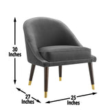 Avalon Charcoal Velvet Accent Chair from Steve Silver - Luna Furniture