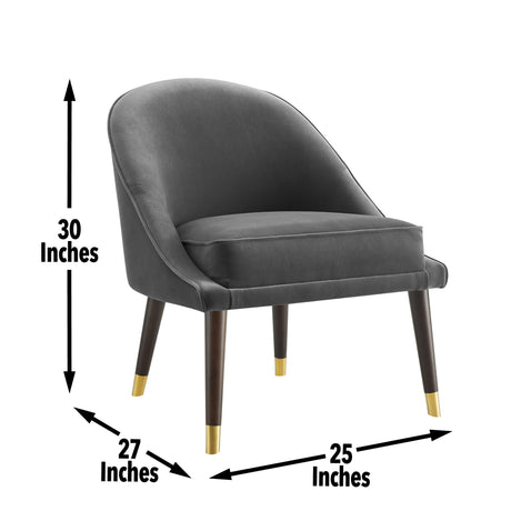 Avalon Charcoal Velvet Accent Chair from Steve Silver - Luna Furniture