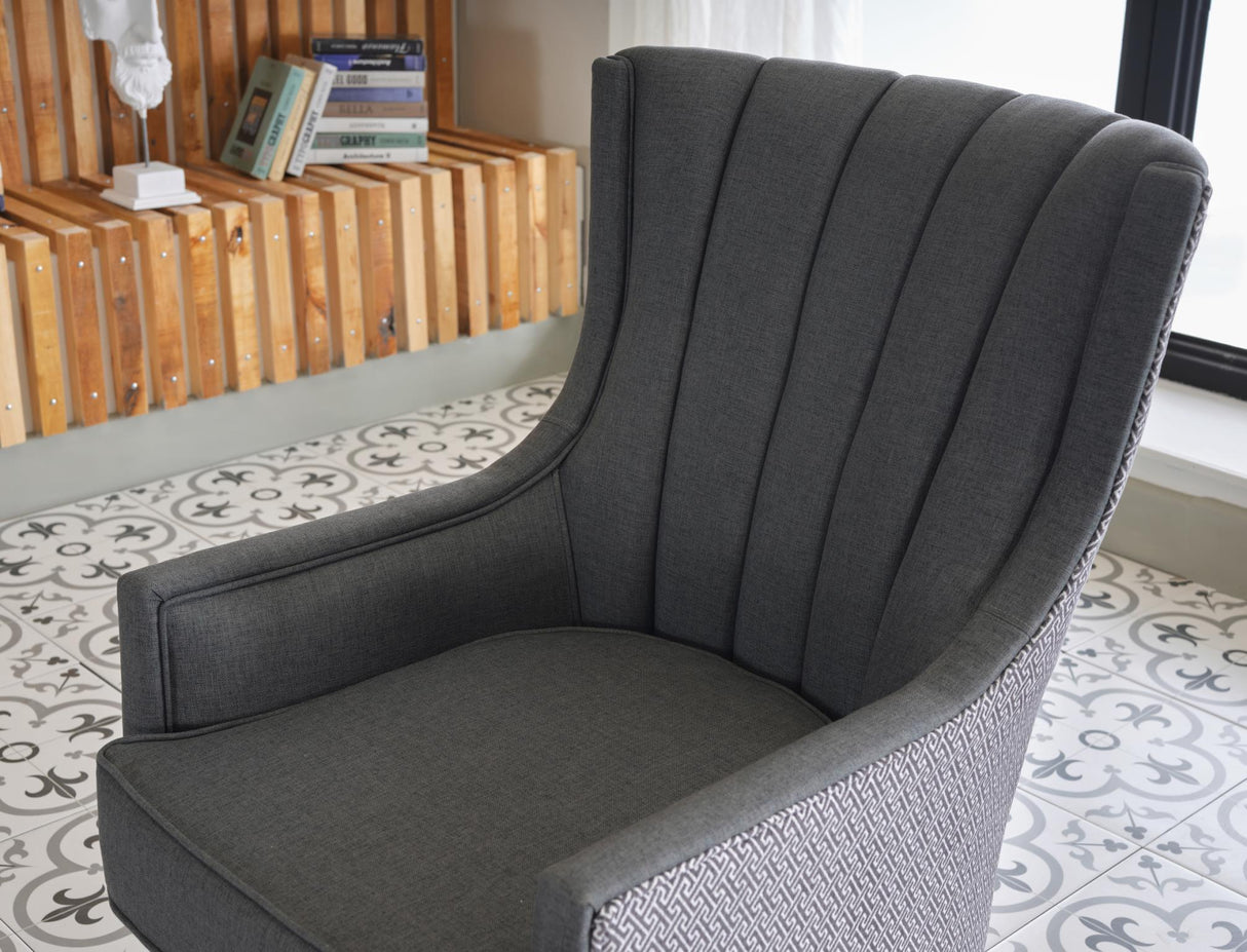 Palmer Corvet Anthracite Accent Armchair from Bellona - Luna Furniture