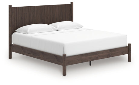 Pamytta Brown King Panel Platform Bed from Ashley - Luna Furniture