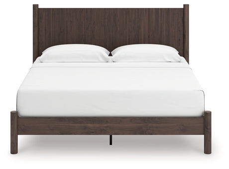 Pamytta Brown King Panel Platform Bed from Ashley - Luna Furniture