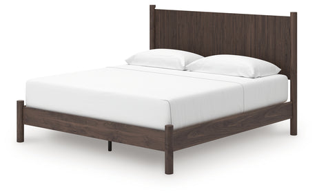 Pamytta Brown King Panel Platform Bed from Ashley - Luna Furniture