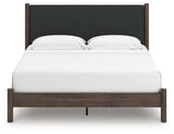 Pamytta Brown King Upholstered Panel Platform Bed from Ashley - Luna Furniture