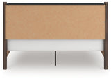 Pamytta Brown King Upholstered Panel Platform Bed from Ashley - Luna Furniture