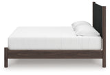 Pamytta Brown King Upholstered Panel Platform Bed from Ashley - Luna Furniture