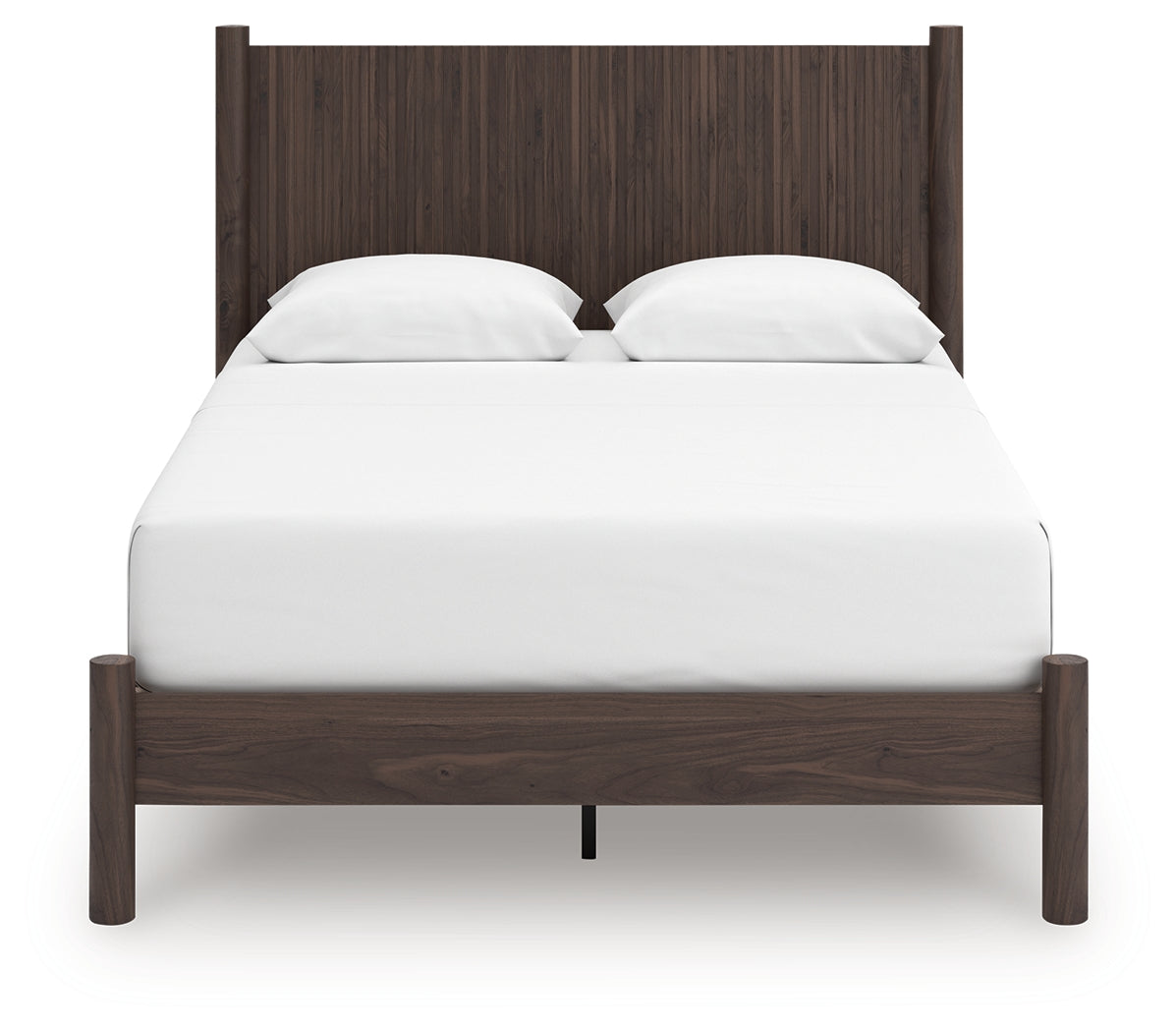Pamytta Brown Queen Panel Platform Bed from Ashley Furniture - Luna Furniture