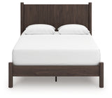 Pamytta Brown Queen Panel Platform Bed from Ashley Furniture - Luna Furniture