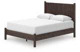Pamytta Brown Queen Panel Platform Bed from Ashley Furniture - Luna Furniture