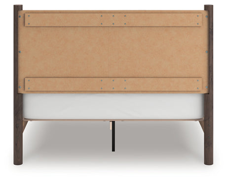 Pamytta Brown Queen Panel Platform Bed from Ashley Furniture - Luna Furniture