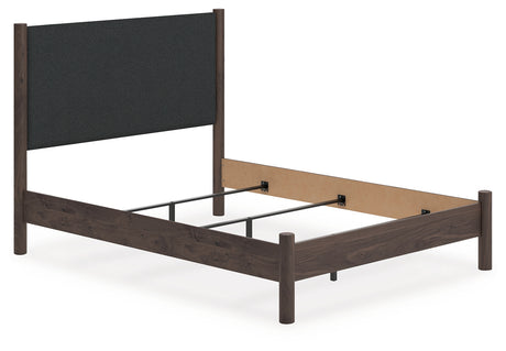 Pamytta Brown Queen Upholstered Panel Bed from Ashley - Luna Furniture