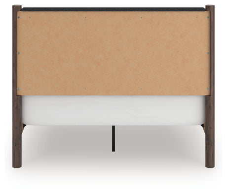 Pamytta Brown Queen Upholstered Panel Bed from Ashley - Luna Furniture