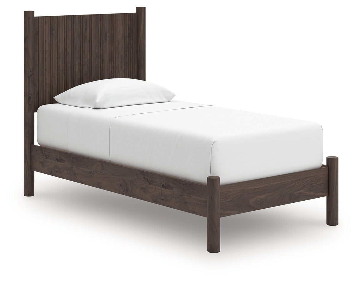 Pamytta Brown Twin Panel Platform Bed from Ashley - Luna Furniture