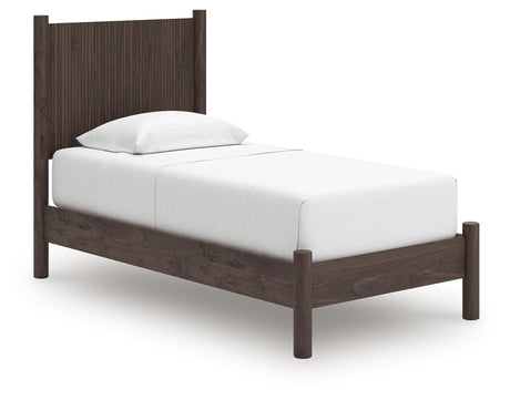Pamytta Brown Twin Panel Platform Bed from Ashley - Luna Furniture