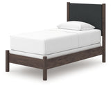 Pamytta Brown Twin Upholstered Panel Bed from Ashley - Luna Furniture