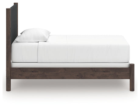 Pamytta Brown Twin Upholstered Panel Bed from Ashley - Luna Furniture