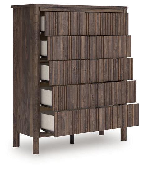 Pamytta Brown Wide Chest of Drawers from Ashley - Luna Furniture