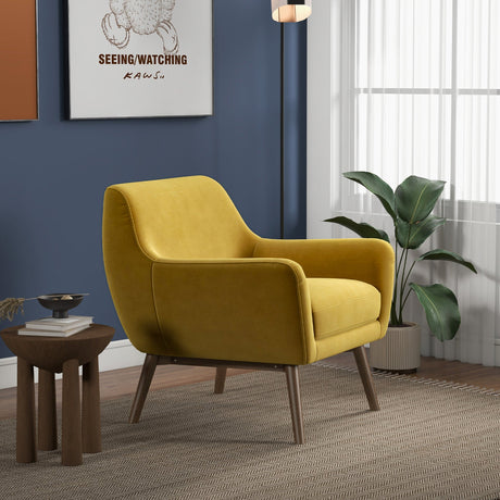 Panom Gold Velvet Lounge Chair from Midinmod - Luna Furniture