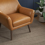 Panom Tan Leather Lounge Chair from Midinmod - Luna Furniture
