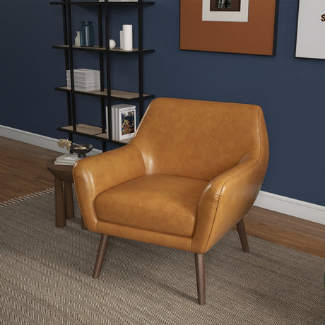 Panom Tan Leather Lounge Chair from Ashcroft Furniture - Luna Furniture