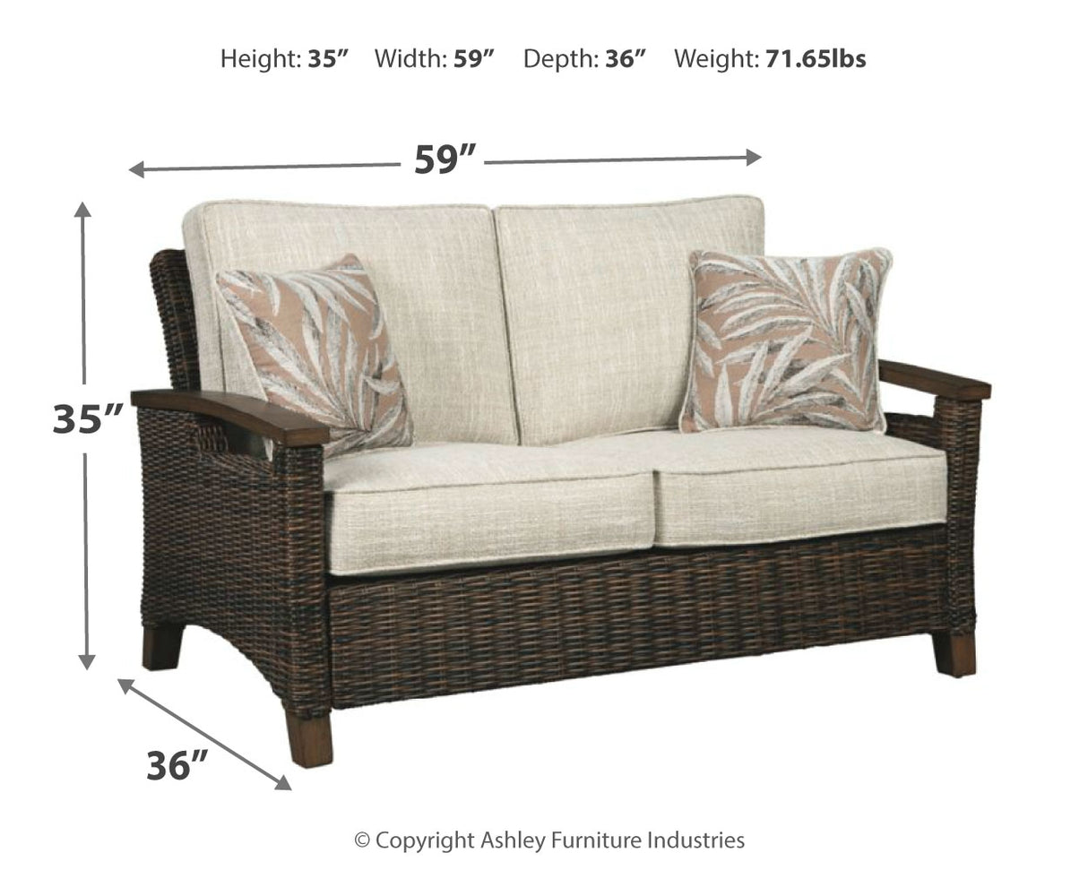 Paradise Trail Outdoor Sofa and Loveseat in Medium Brown from Ashley - Luna Furniture