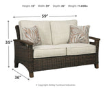 Paradise Trail Outdoor Sofa and Loveseat in Medium Brown from Ashley - Luna Furniture