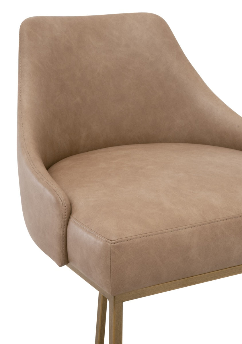 Parissa Counter Stool in Ivanhoe Toast, Brushed Gold, Set of 2 from Essentials For Living - Luna Furniture