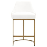 Parissa Counter Stool in Livesmart Peyton-Pearl, Brushed Gold, Set of 2 from Essentials For Living - Luna Furniture