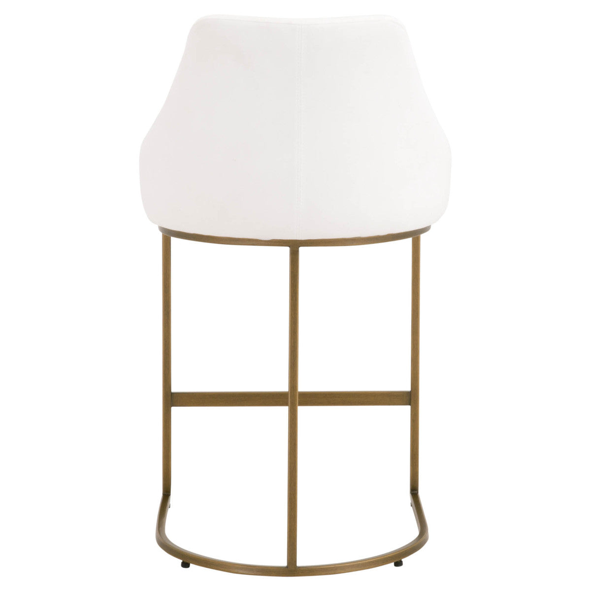 Parissa Counter Stool in Livesmart Peyton-Pearl, Brushed Gold, Set of 2 from Essentials For Living - Luna Furniture