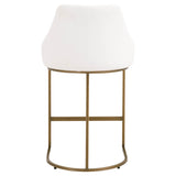 Parissa Counter Stool in Livesmart Peyton-Pearl, Brushed Gold, Set of 2 from Essentials For Living - Luna Furniture