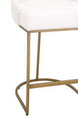 Parissa Counter Stool in Livesmart Peyton-Pearl, Brushed Gold, Set of 2 from Essentials For Living - Luna Furniture