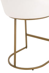 Parissa Counter Stool in Livesmart Peyton-Pearl, Brushed Gold, Set of 2 from Essentials For Living - Luna Furniture