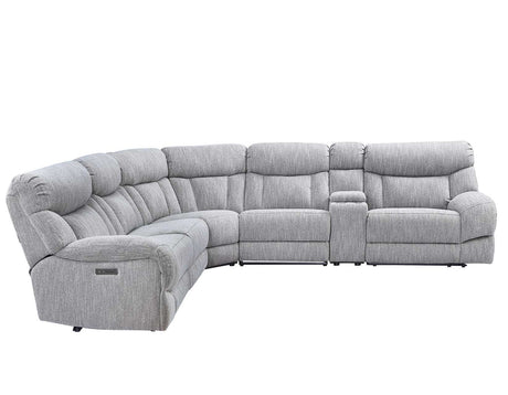 Park City Pearl Silver 6-Piece Dual Power Reclining Sectional from Steve Silver - Luna Furniture