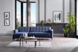 Parker Corver Navy Sectional from Bellona - Luna Furniture