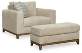 Parklynn Chair and Ottoman in Desert from Ashley - Luna Furniture