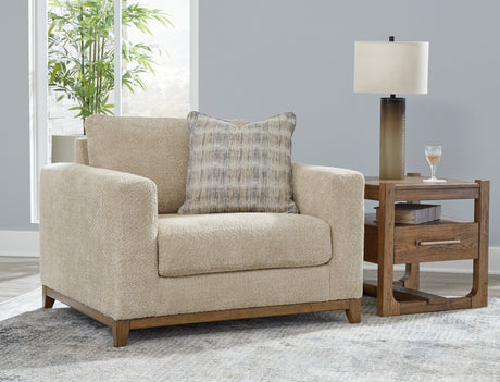 Parklynn Chair and Ottoman in Desert from Ashley - Luna Furniture