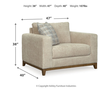 Parklynn Sofa, Loveseat, Chair and Ottoman in Desert from Ashley - Luna Furniture