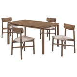 Parkridge 5-piece 59-inch Wood Dining Set Natural Walnut from Coaster - Luna Furniture
