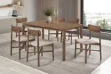 Parkridge 7-piece 59-inch Wood Dining Set Natural Walnut from Coaster - Luna Furniture